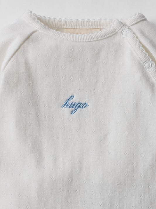 Pointelle Personalised Sleepsuit