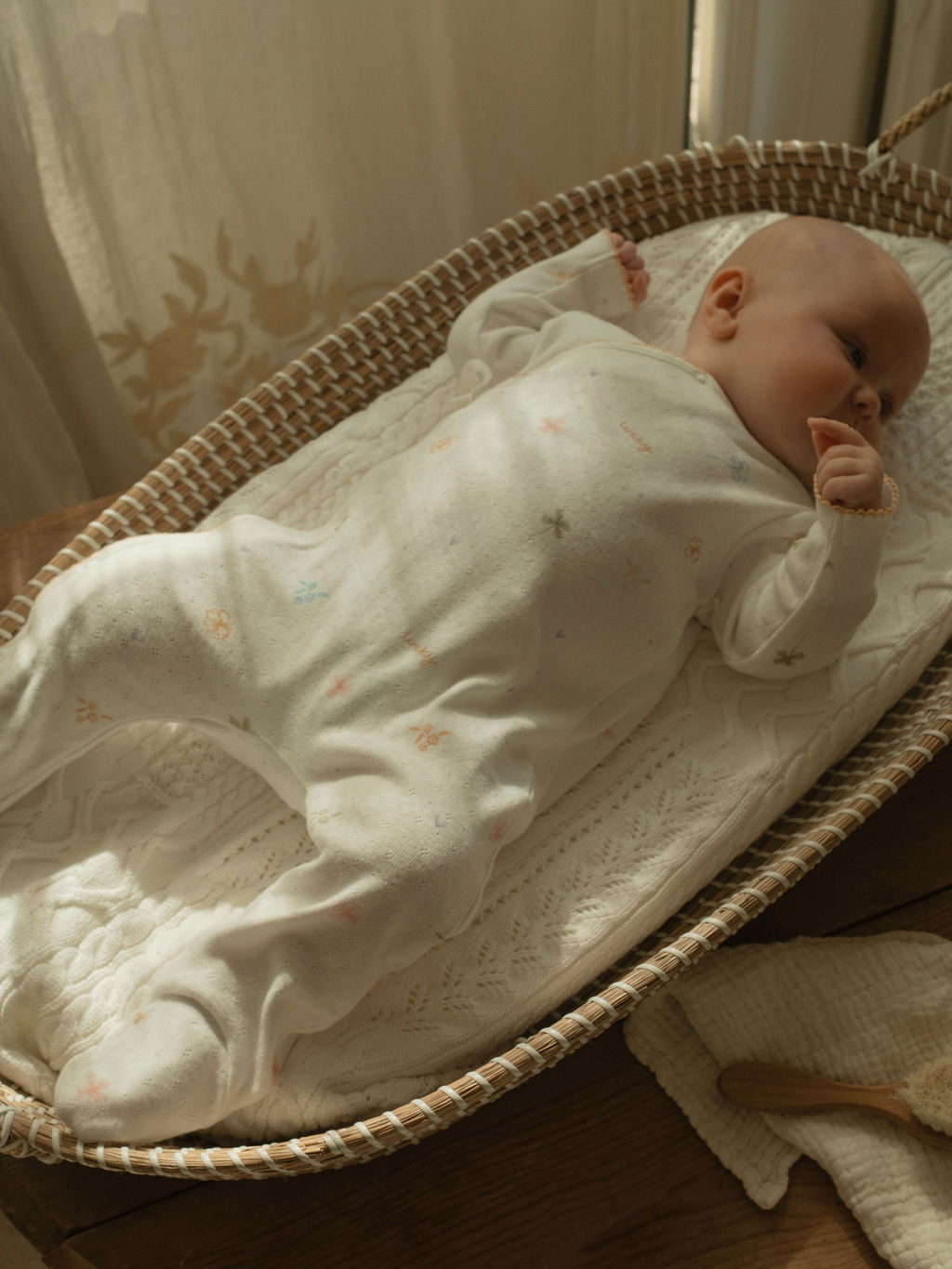 Lucky Clover Pointelle Sleepsuit