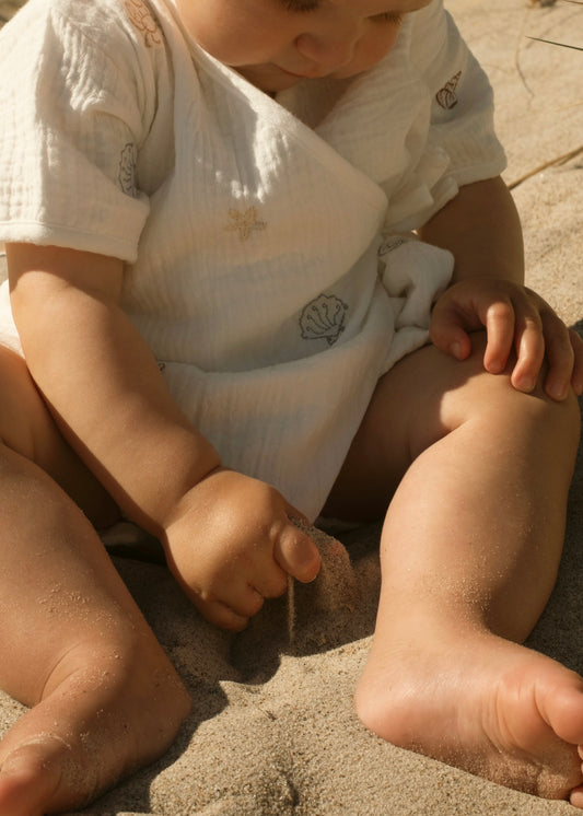 Little Bay Muslin Embroidered Romper