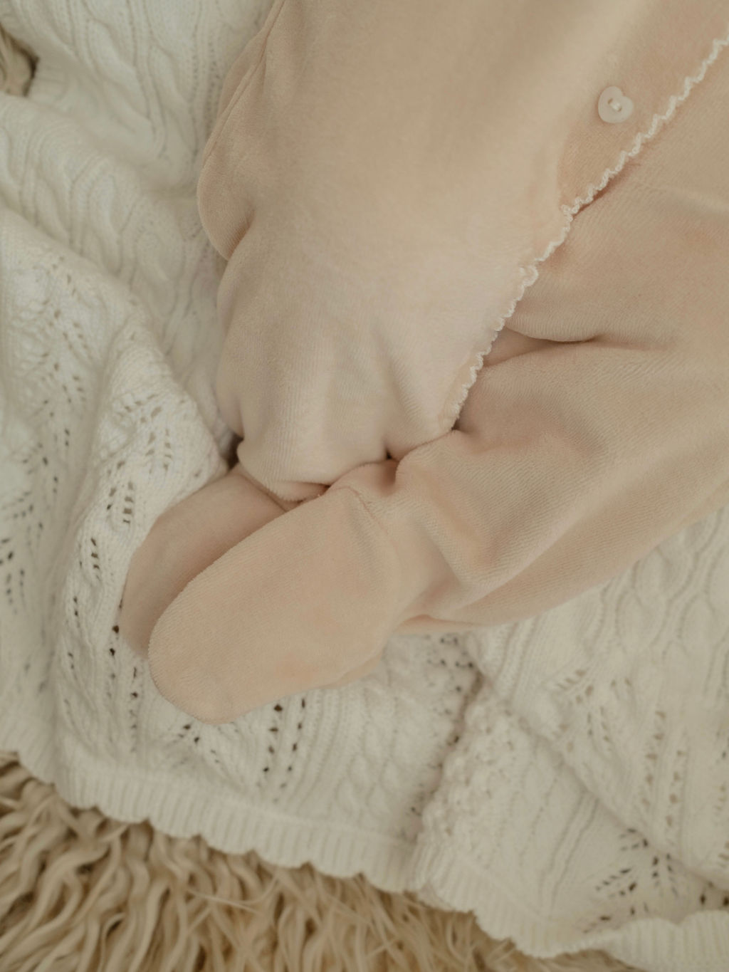 Snuggle Towelling Sleepsuit in Soft Pink