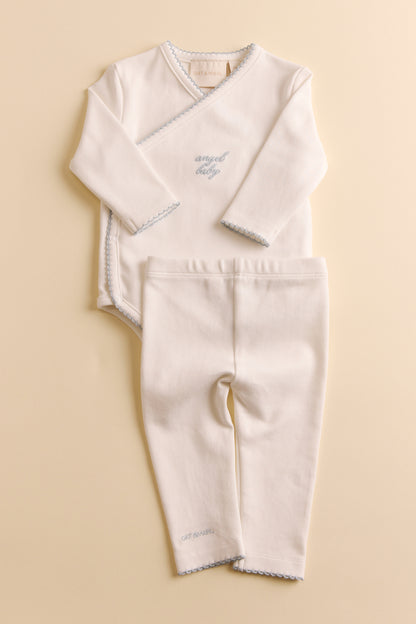 Angel Baby Scalloped Bodysuit Set