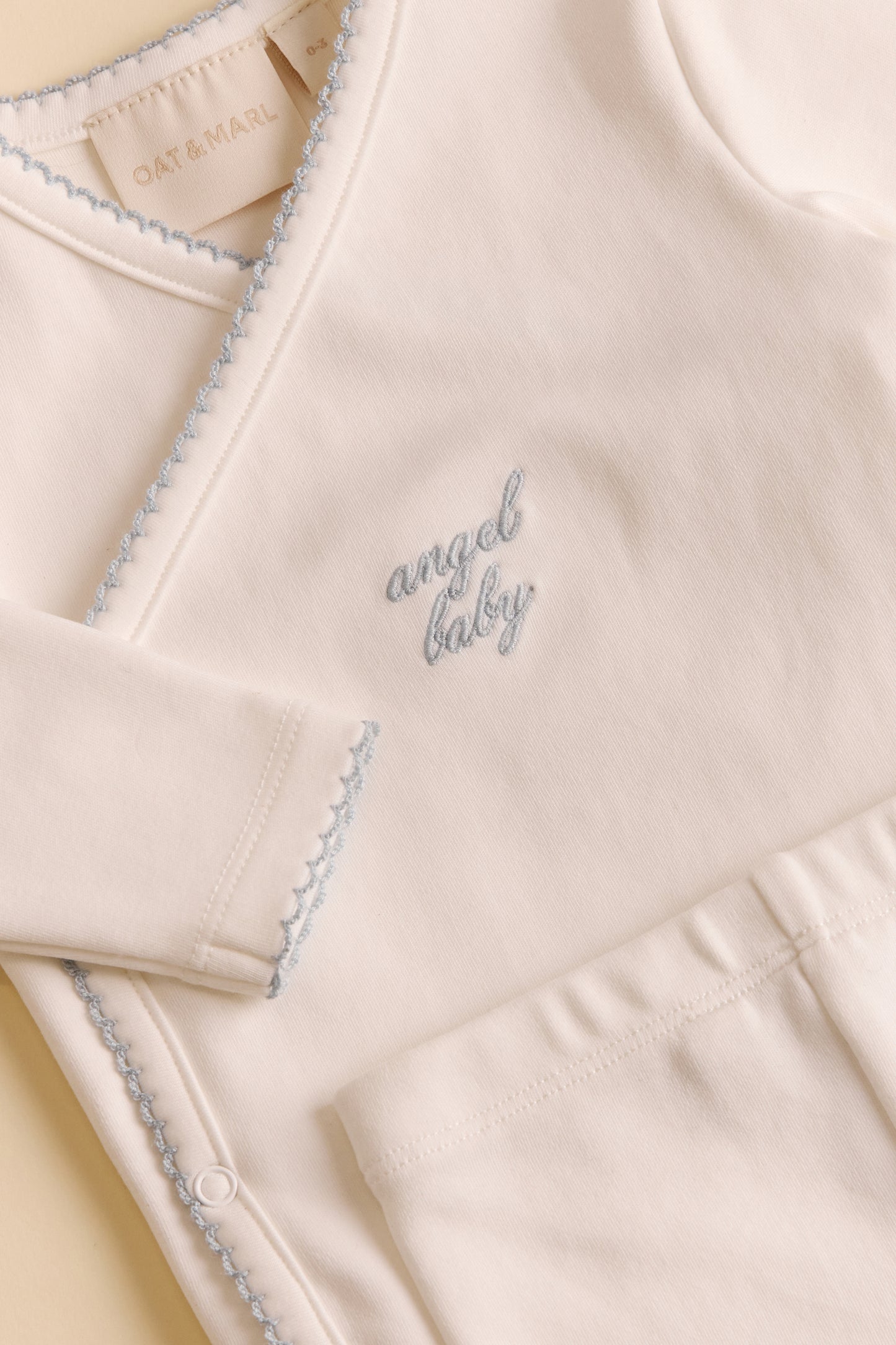 Angel Baby Scalloped Bodysuit Set
