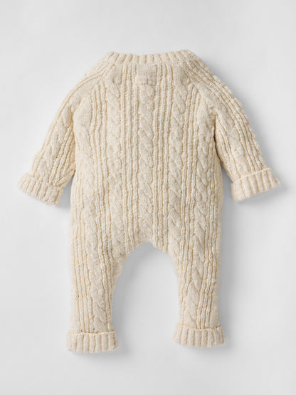 Cotton Cable Knit All in One in Ecru