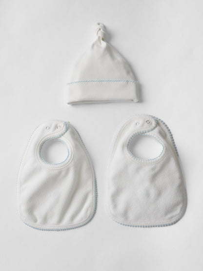 Hot Air Balloon Bib and Hat 3 Piece Set