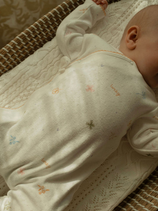 Lucky Clover Pointelle Sleepsuit