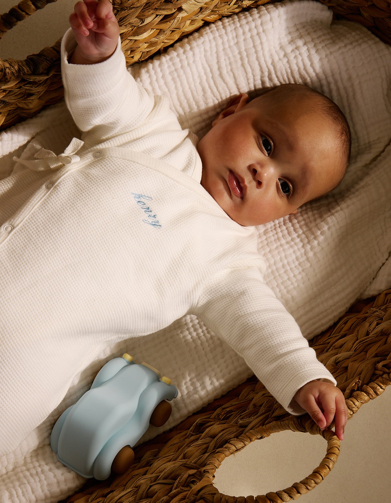 Personalised Waffle Wrapover Sleepsuit
