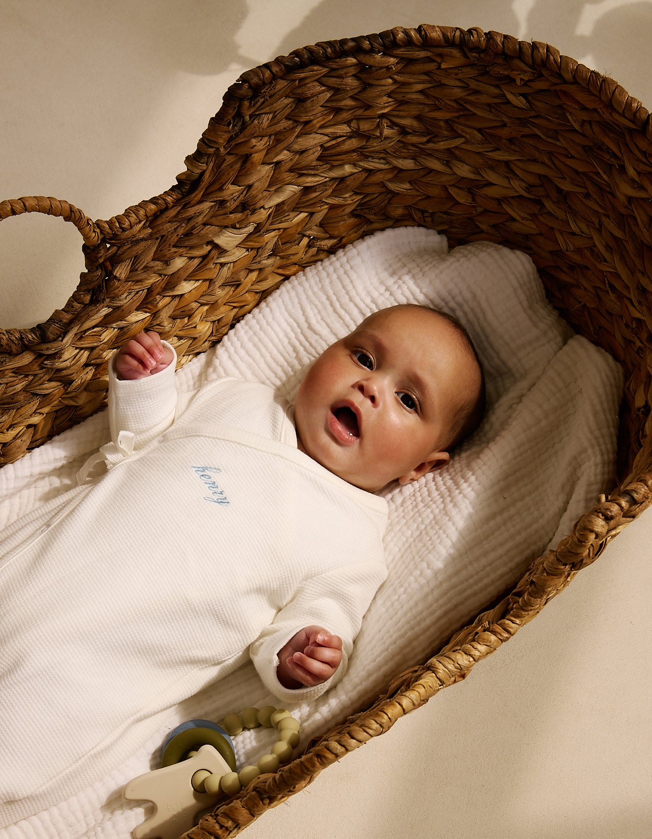 Personalised Waffle Wrapover Sleepsuit