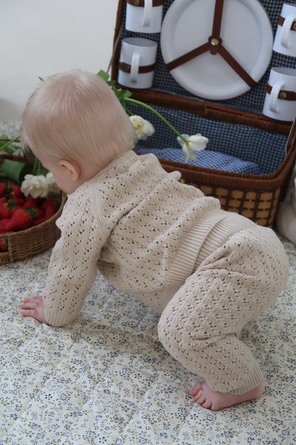 Pointelle Cardigan Set