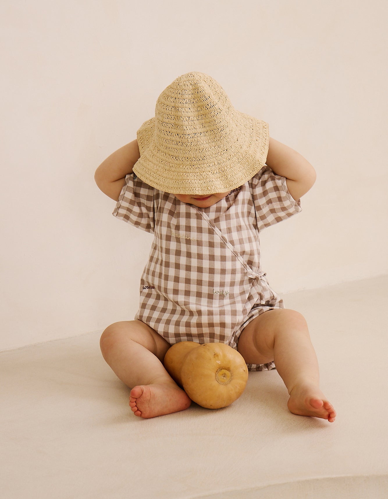 Summer Nostalgia Gingham Embroidered Romper