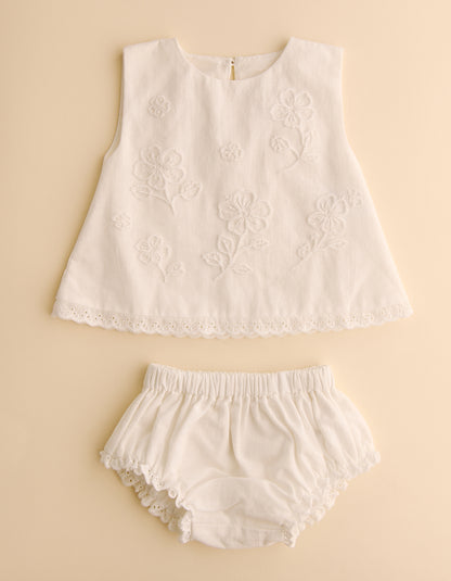 Dreamcatcher Floral Linen Blend Tunic Set