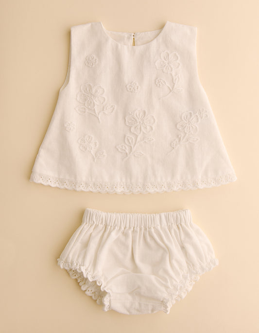Dreamcatcher Floral Linen Blend Tunic Set