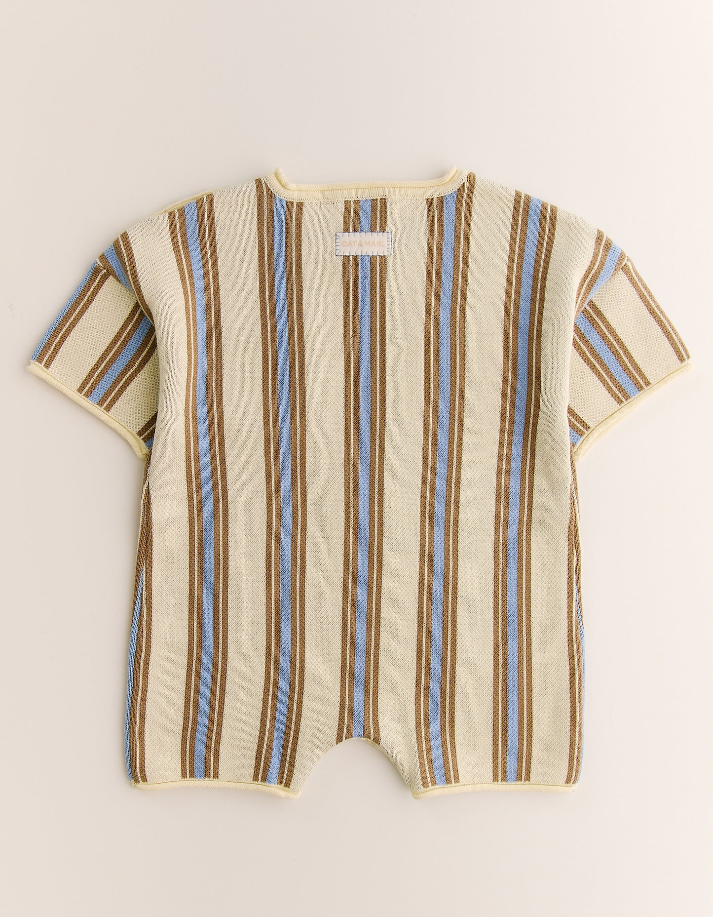 Roam Cotton Stripe Romper in Lemon