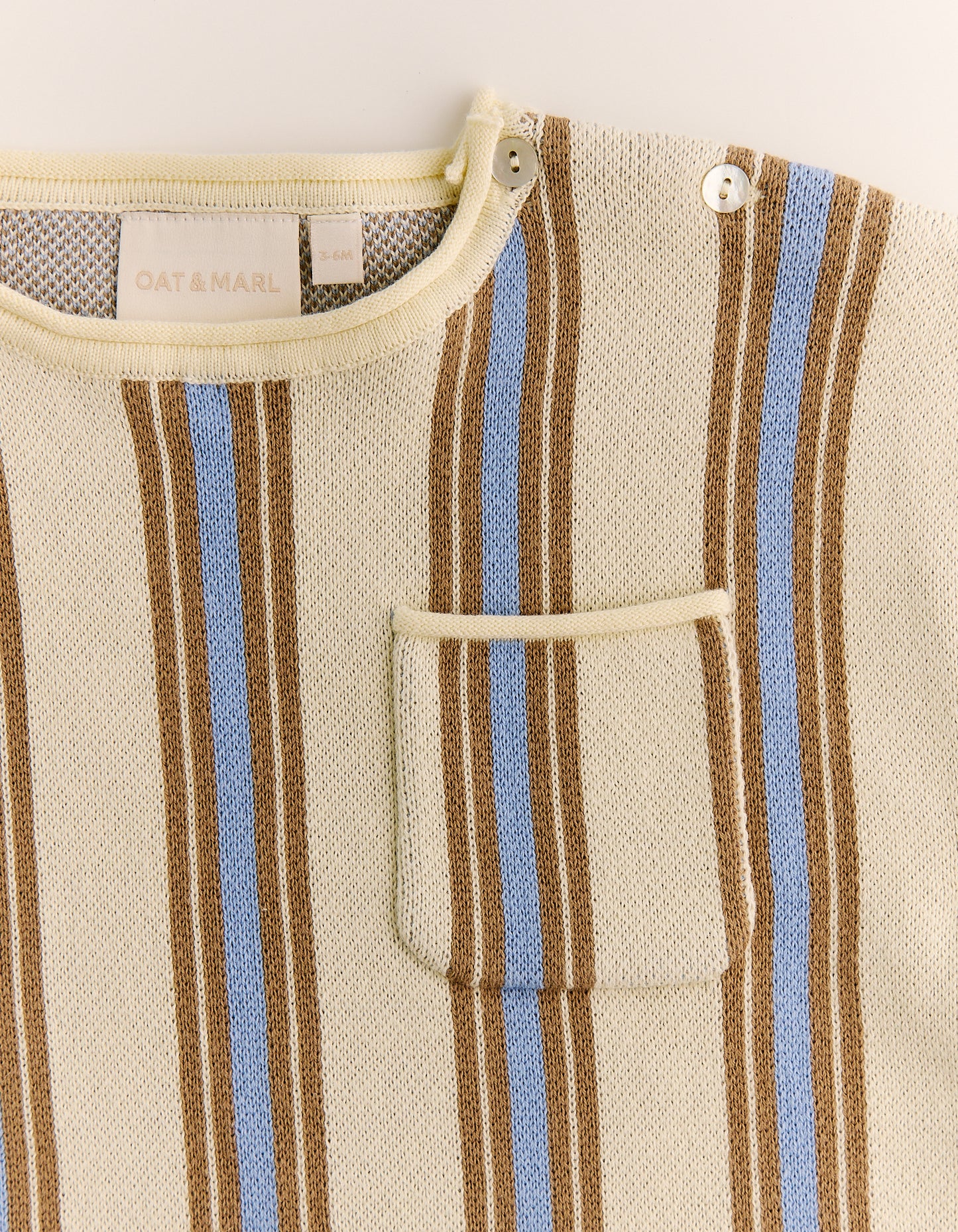 Roam Cotton Stripe Romper in Lemon