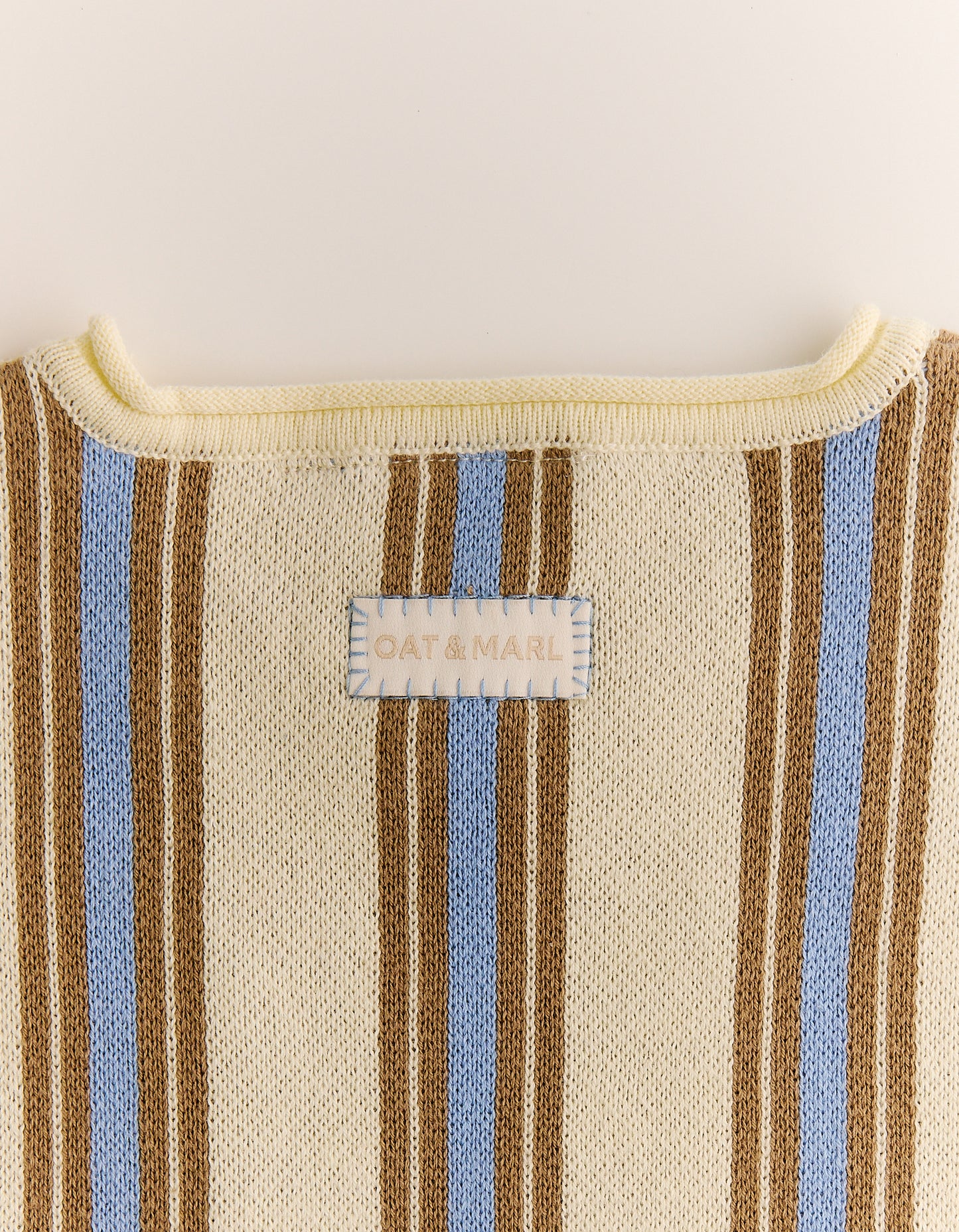 Roam Cotton Stripe Romper in Lemon