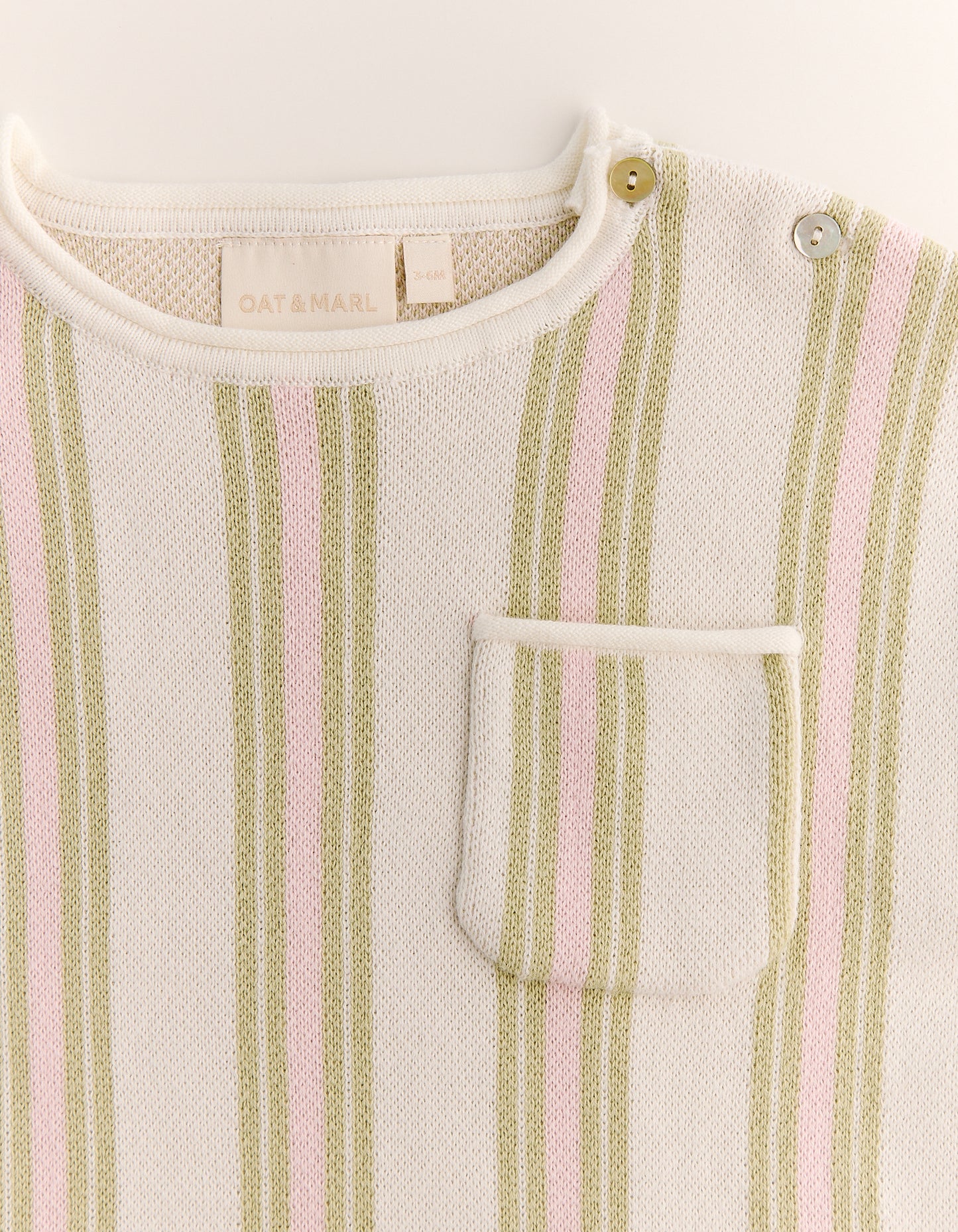 Roam Cotton Stripe Romper in Pink