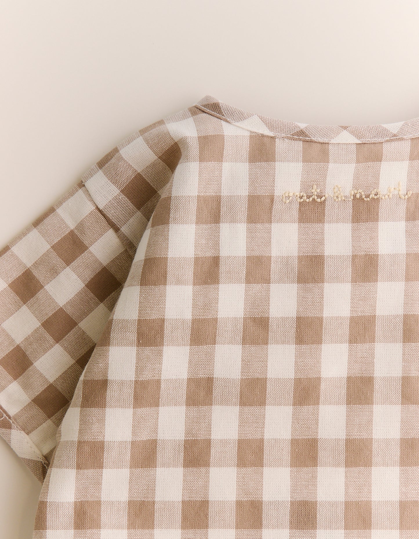 Summer Nostalgia Gingham Embroidered Romper