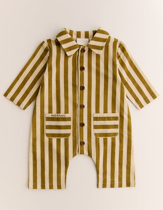 Wayfarer Striped Linen Boilersuit