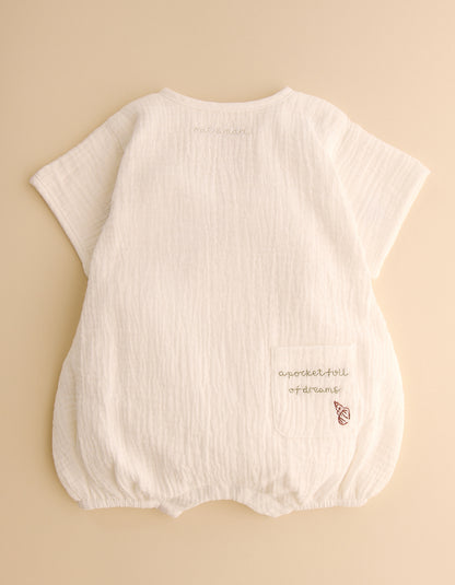 Little Bay Muslin Embroidered Romper
