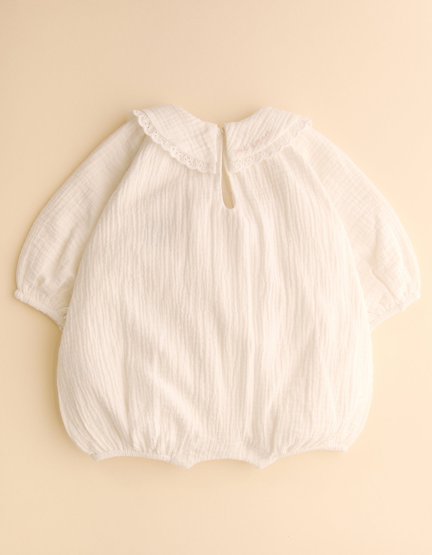 Petits Fleurs Collar Detail Cotton Romper