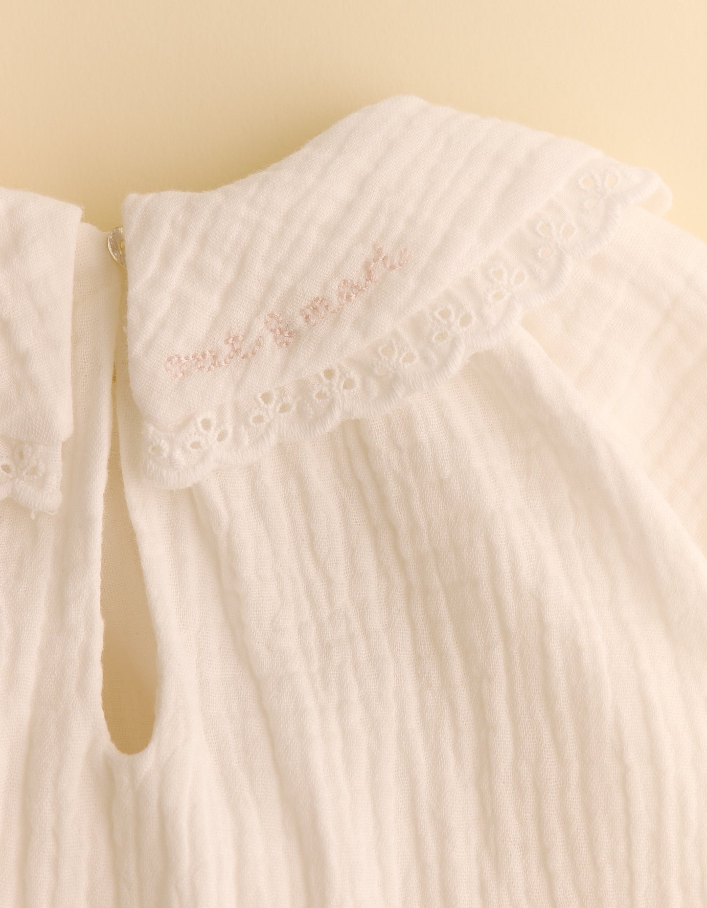 Petits Fleurs Collar Detail Cotton Romper