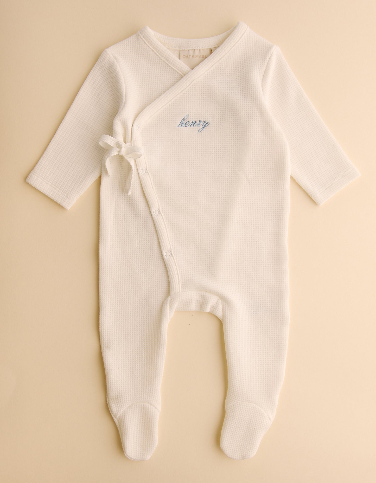 Personalised Waffle Wrapover Sleepsuit