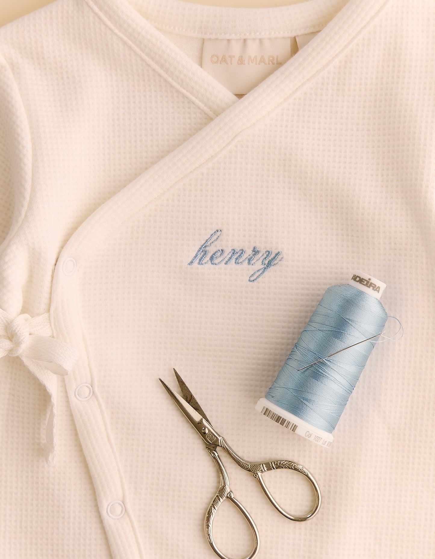 Personalised Waffle Wrapover Sleepsuit