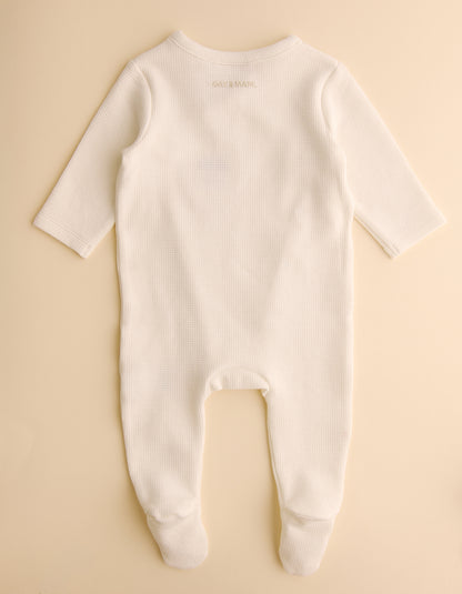 Personalised Waffle Wrapover Sleepsuit