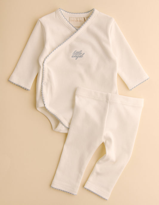 Little Angel Scalloped Bodysuit Set