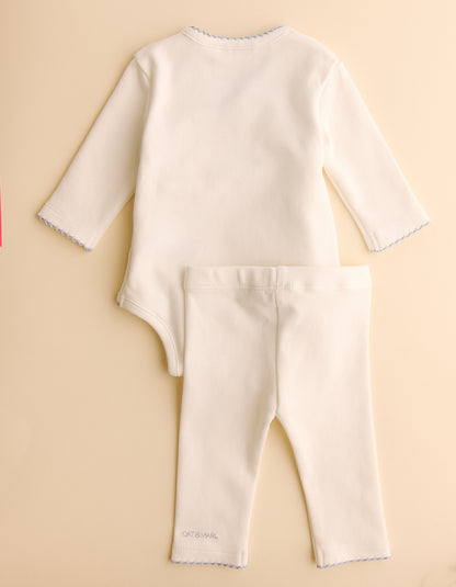 Little Angel Scalloped Bodysuit Set