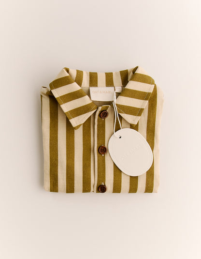 Wayfarer Striped Linen Boilersuit