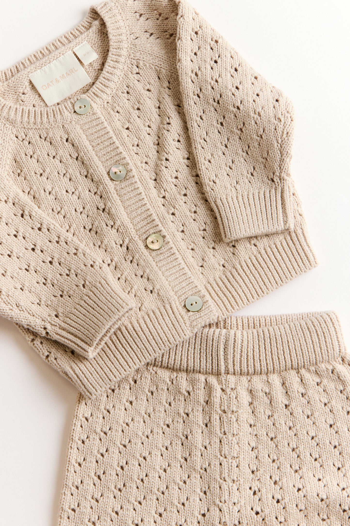 Pointelle Cardigan Set