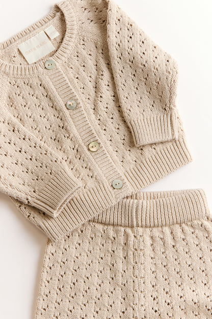 Pointelle Cardigan Set