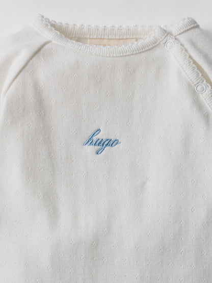 Pointelle Personalised Sleepsuit