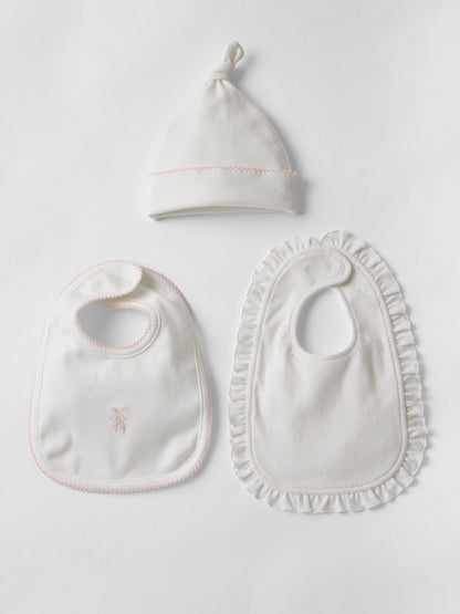 Ballerina Bib and Hat 3 Piece Set