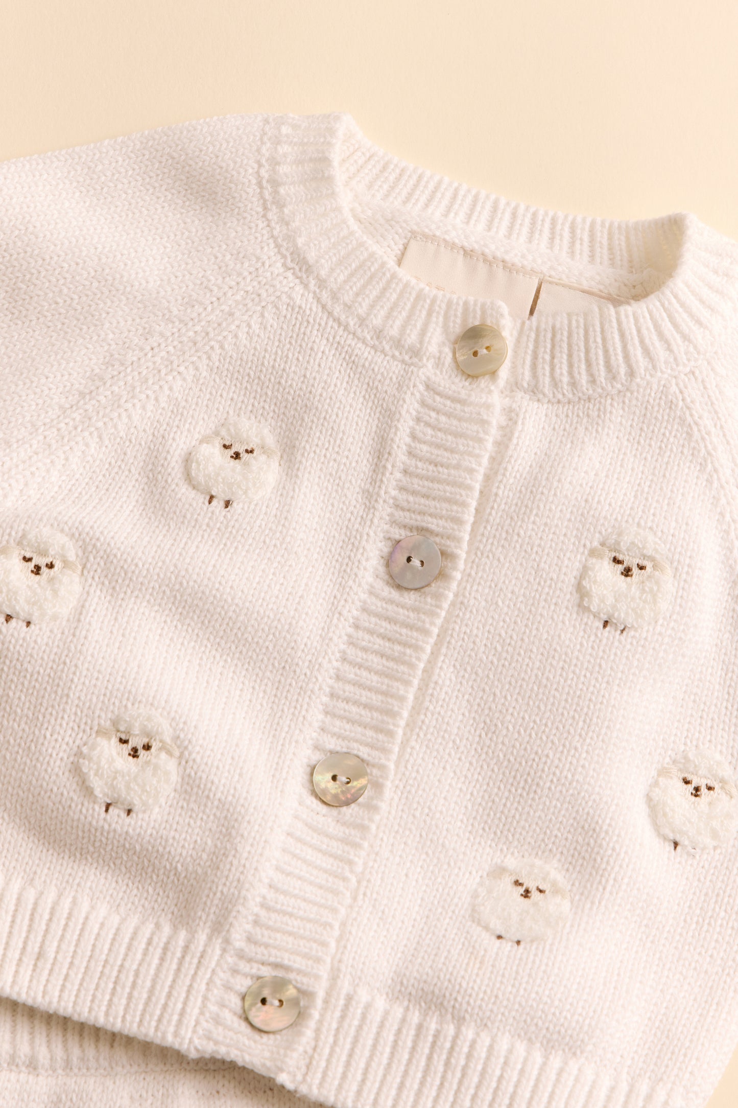 Knitted Little Lambs Cardigan and Short Set