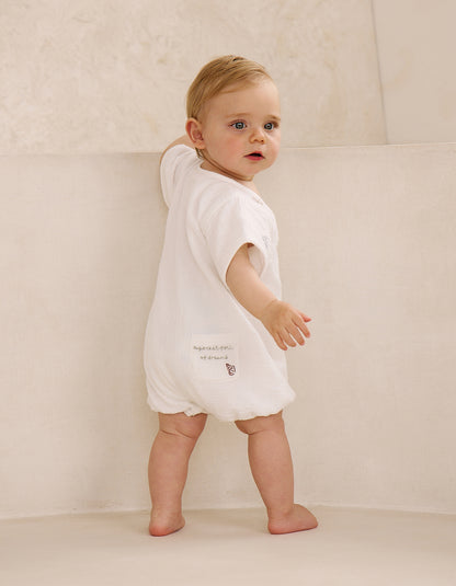 Little Bay Muslin Embroidered Romper