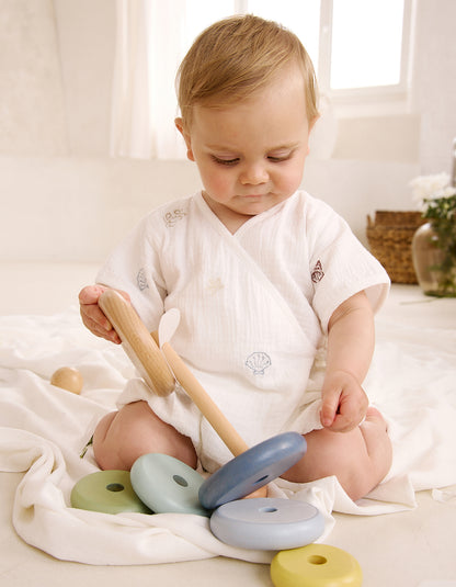 Little Bay Muslin Embroidered Romper