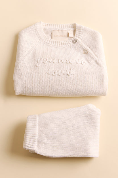 You Are So Loved Applique Jumper Set