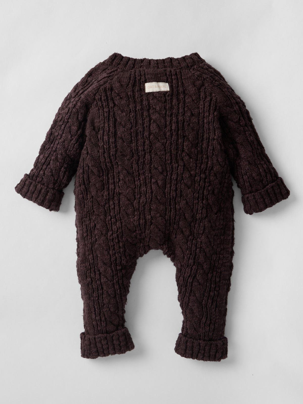 Cotton Cable Knit All in One in Chocolate