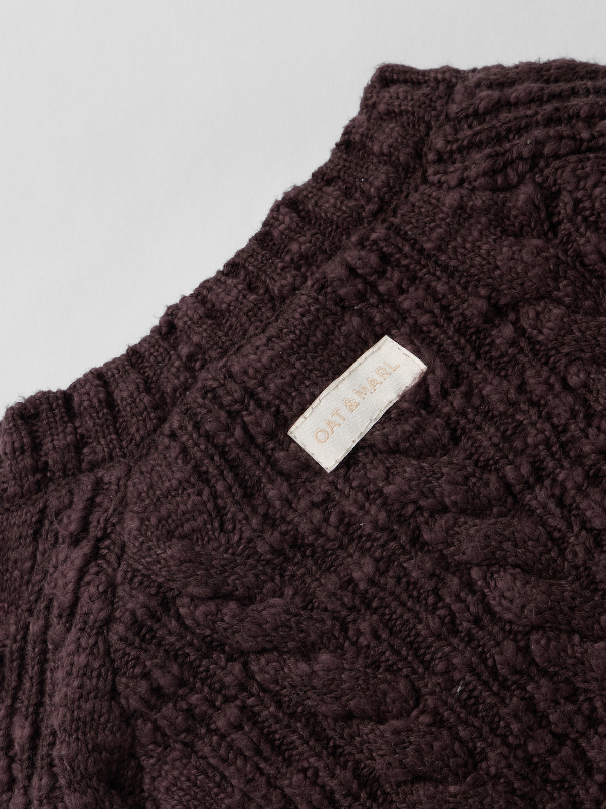 Cotton Cable Knit All in One in Chocolate