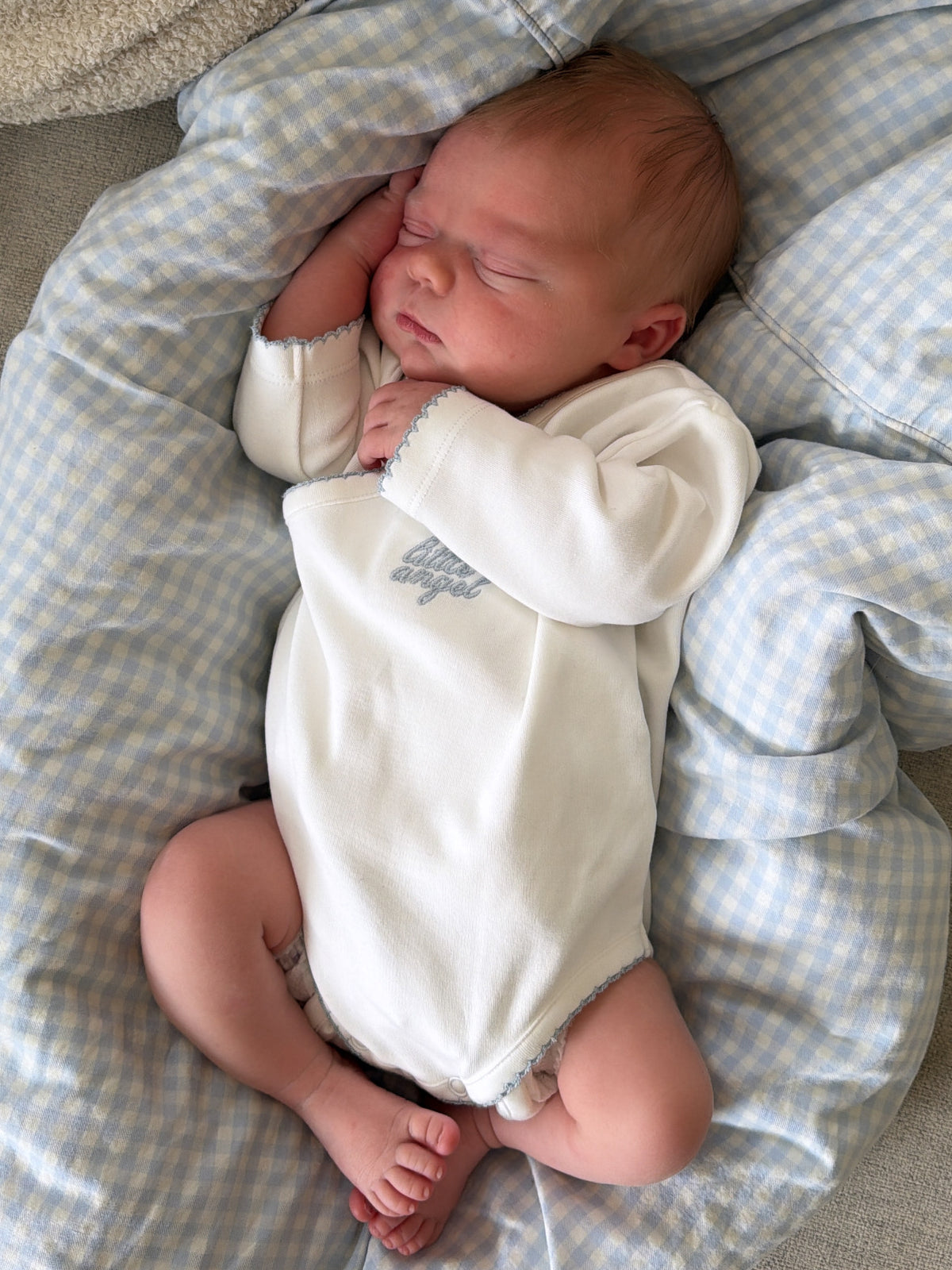 Little Angel Blue Scalloped Bodysuit Set