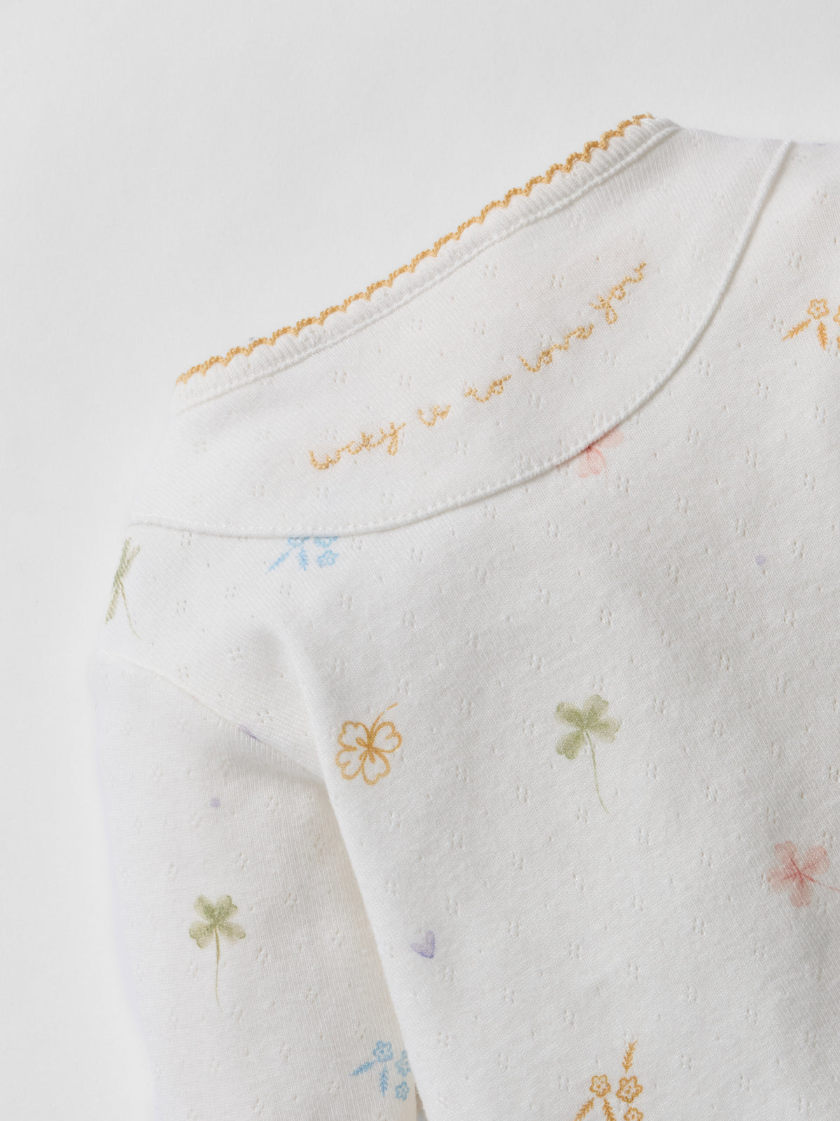 Lucky Clover Pointelle Sleepsuit