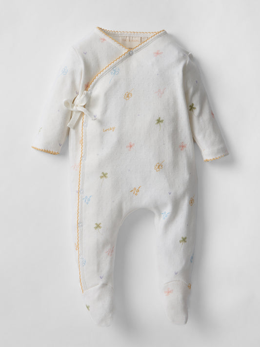 Lucky Clover Pointelle Sleepsuit