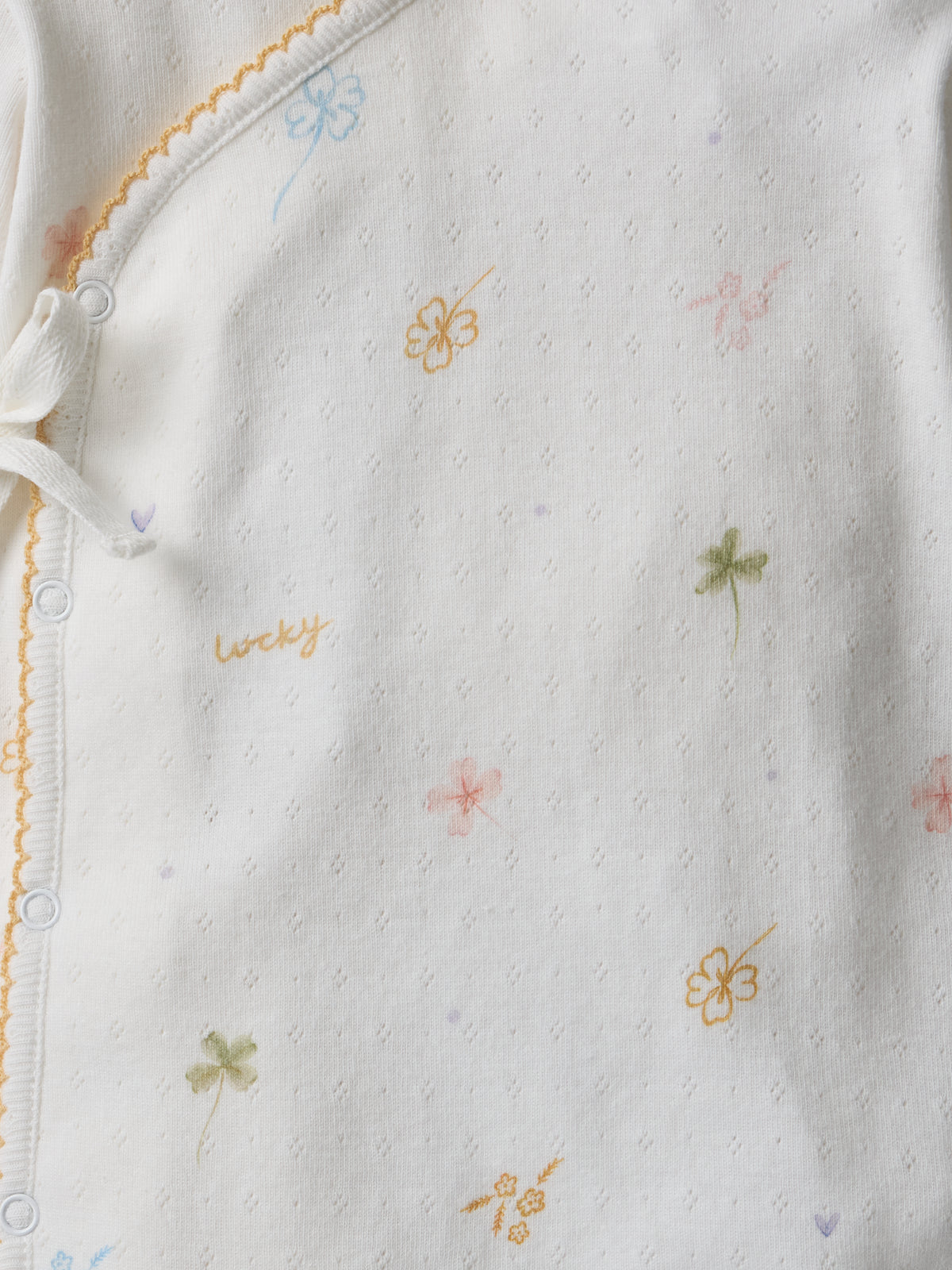 Lucky Clover Pointelle Sleepsuit