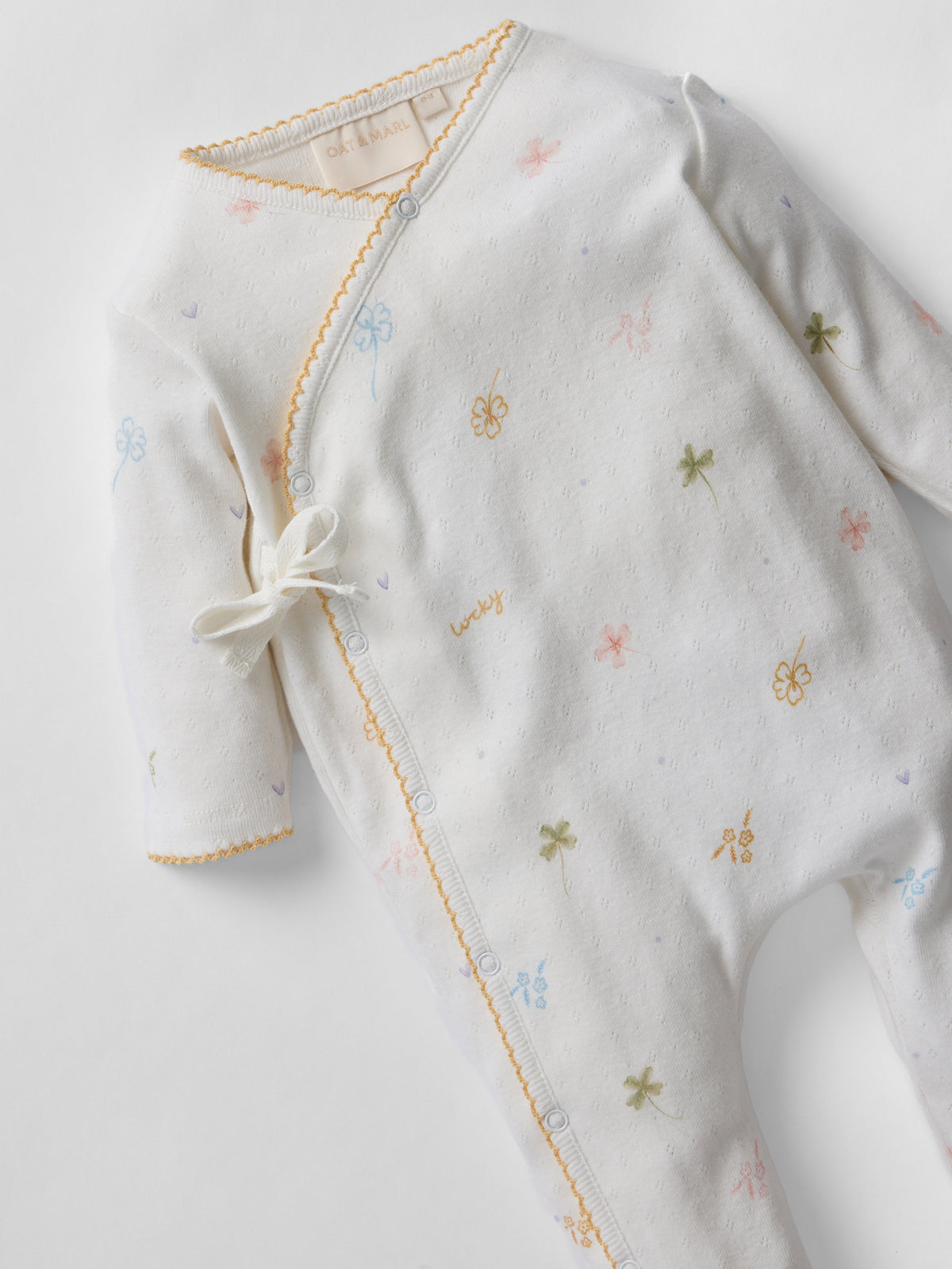 Lucky Clover Pointelle Sleepsuit