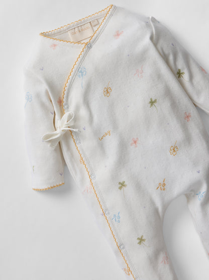 Lucky Clover Pointelle Sleepsuit