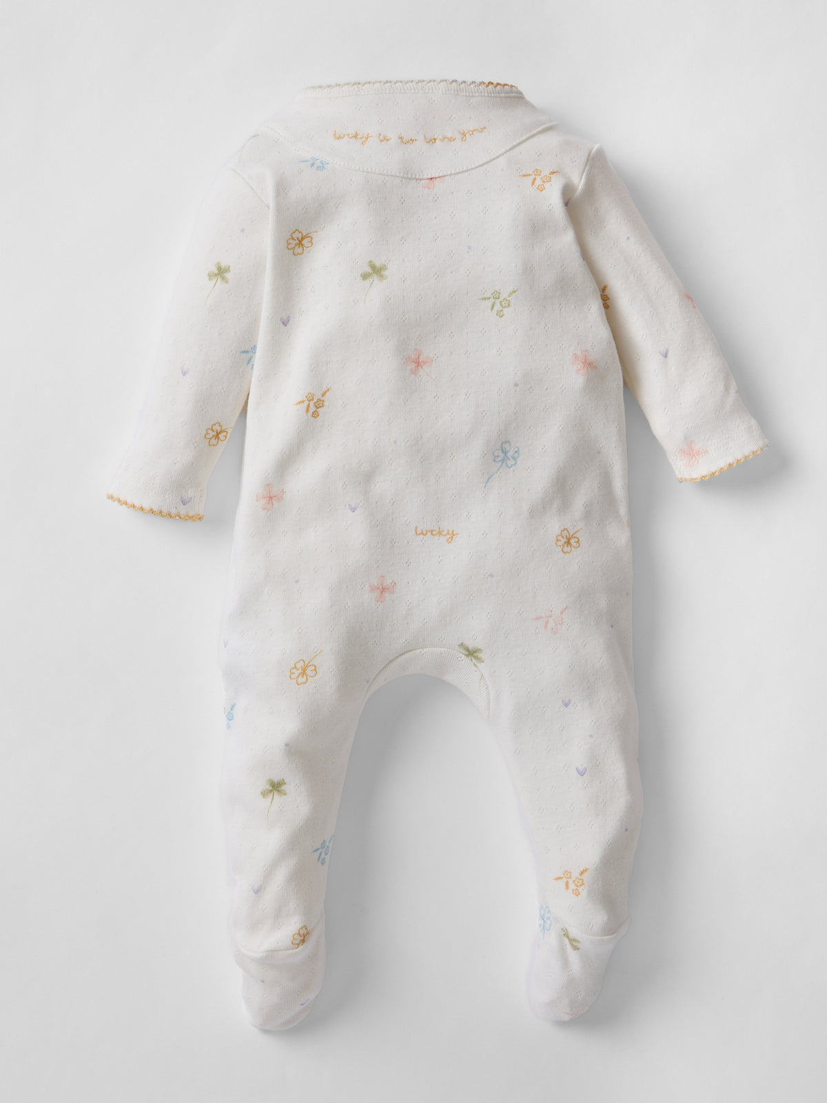 Lucky Clover Pointelle Sleepsuit