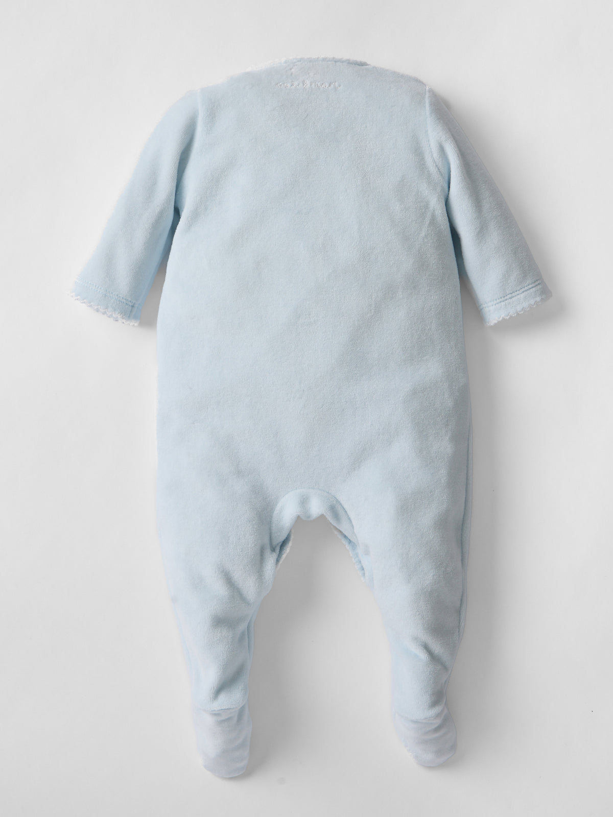 Snuggle Towelling Sleepsuit in Soft Blue