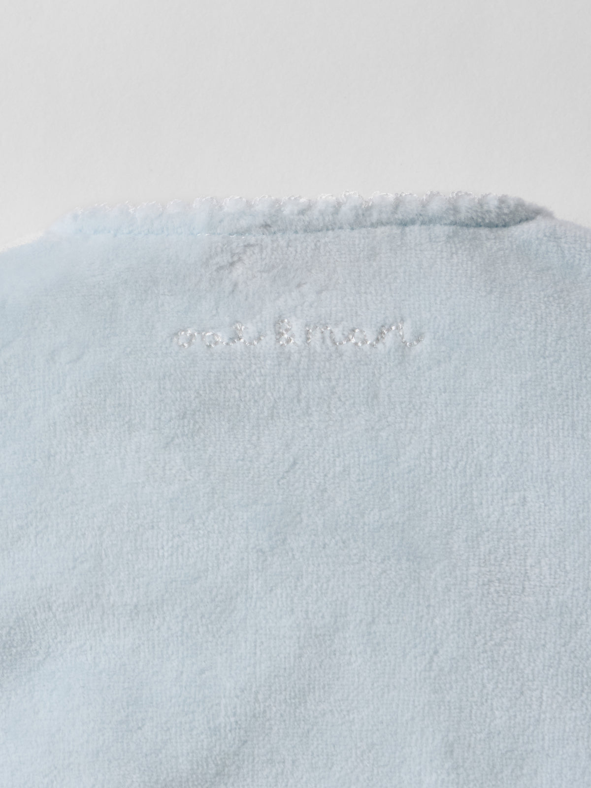 Snuggle Towelling Sleepsuit in Soft Blue