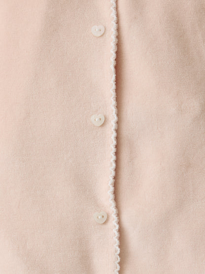 Snuggle Towelling Sleepsuit in Soft Pink